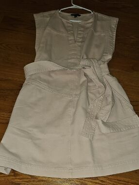 Banana Republic Denim Sleeveless Tie-Waist Pale Pink Dress